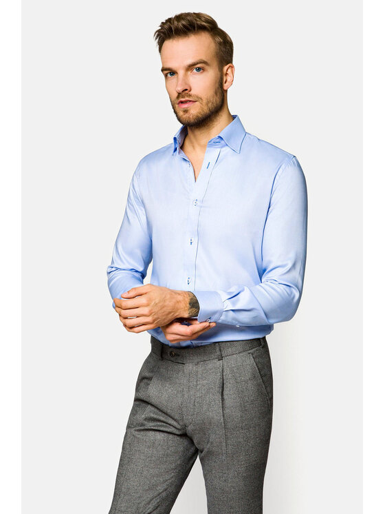 Lancerto Lancerto Koszula Maia 6 KO051220000040 Błękitny Regular Fit