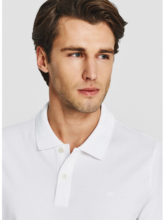 Pako Lorente Pako Lorente Polo P26SN-TX-004 Biały Classic Fit