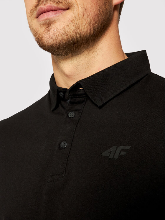 4F 4F Polo NOSH4-TSM007 Czarny Regular Fit