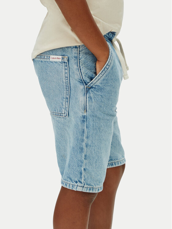 Calvin Klein Jeans Calvin Klein Jeans Pantaloni scurți de blugi Skater LVCKSJC41B Albastru deschis Relaxed Fit