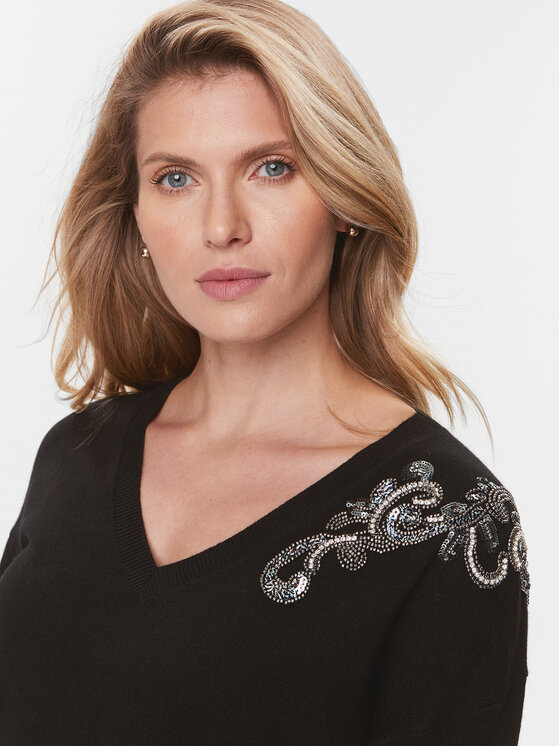 Liu Jo Liu Jo Πουλόβερ MF3013 MS14G Μαύρο Regular Fit