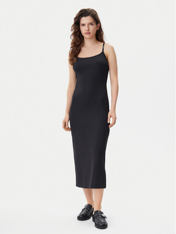 Calvin Klein Jeans Calvin Klein Jeans Sommerkleid Logo J20J225288 Schwarz Slim Fit