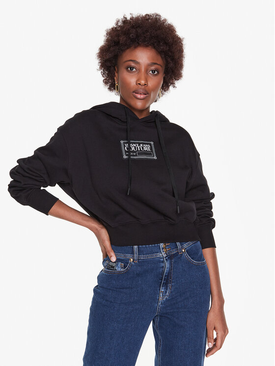 Versace Jeans Couture Bluză 73HAIT03vv Negru Regular Fit
