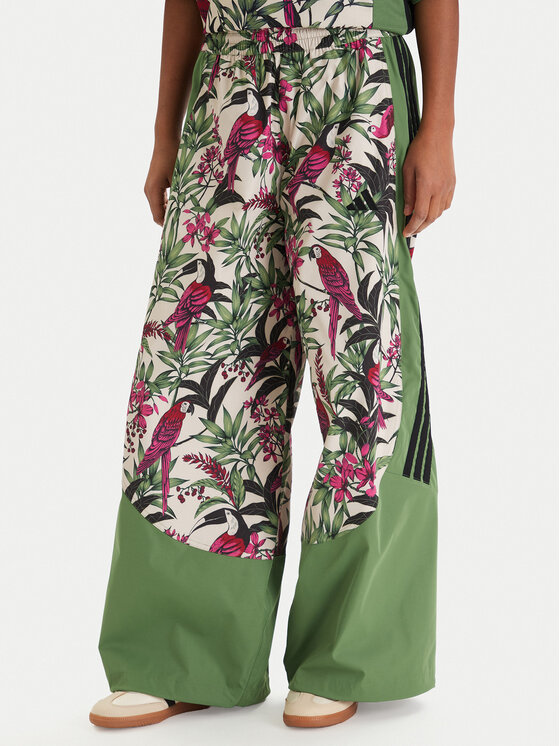 adidas adidas Sportinės kelnės Farm Rio Premium KD4642 Žalia Loose Fit