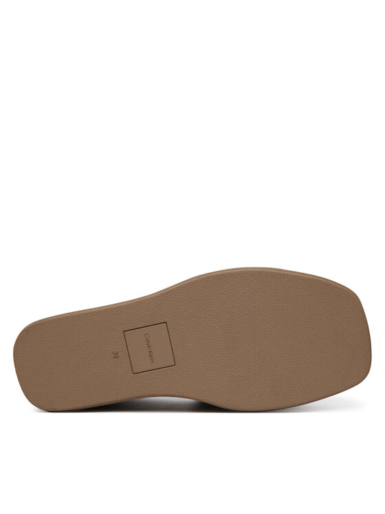Calvin Klein Calvin Klein Klapki Wedge 70 Sndl Canv Mg HW0HW03134 Beżowy