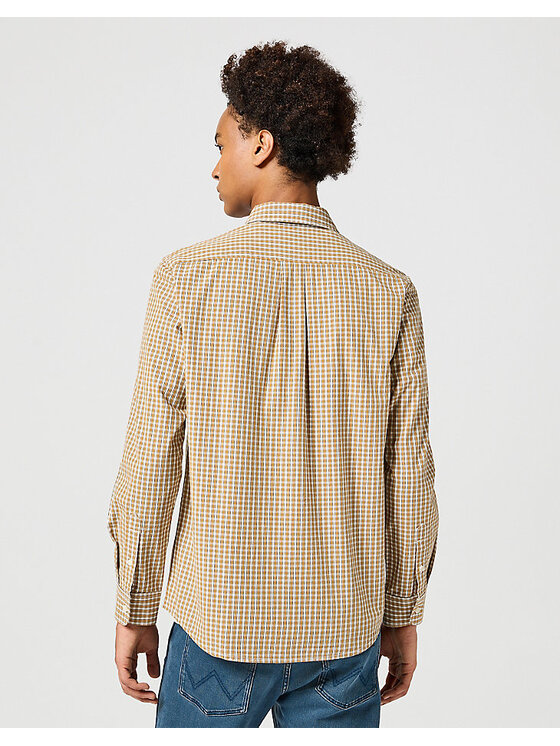 Wrangler Wrangler Koszula 1 PKT SHIRT Żółty Regular Fit