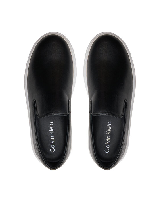 Calvin Klein Calvin Klein Tenis superge FLATFORM CUPSOLE SLIP ON LTH HW0HW01893 Črna