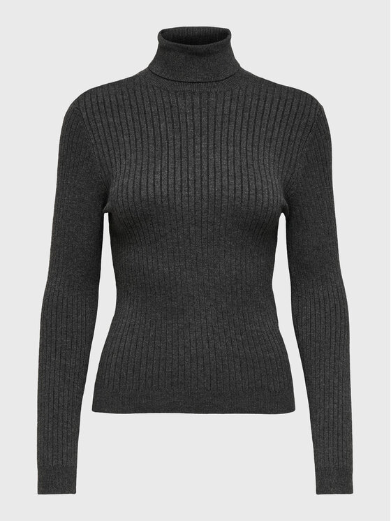 ONLY ONLY Bluză cu gât Karol 15165075 Gri Slim Fit