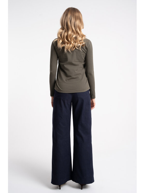 CLICK CLICK Bluzka 10-7007 Khaki Regular Fit