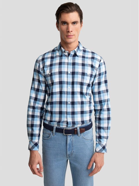 BIG STAR BIG STAR Koszula WERMIN_401_140 Niebieski Classic Fit