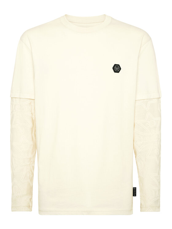 PHILIPP PLEIN PHILIPP PLEIN T-Shirt 26197 Beżowy Regular Fit