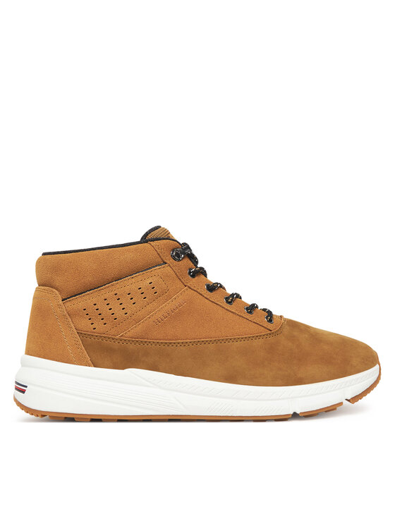 Tommy Hilfiger Tommy Hilfiger Kotníková obuv Hilfiger W Nbk Sde Hybrid Boot FM0FM05609 Hnědá