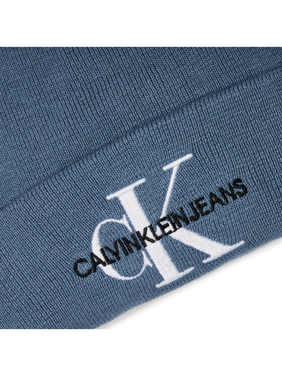 Calvin Klein Jeans Čepice Monologo Embro Beanie K50K511160 Tmavomodrá