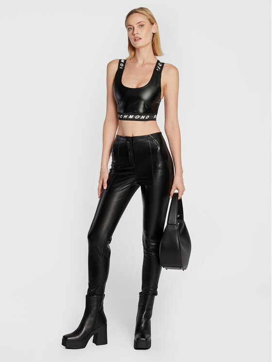 John Richmond John Richmond топ Fitness UWA22053TO Черен Regular Fit