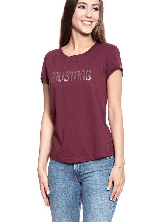 Mustang Mustang T-Shirt ALINA C PRINT Czerwony Regular Fit