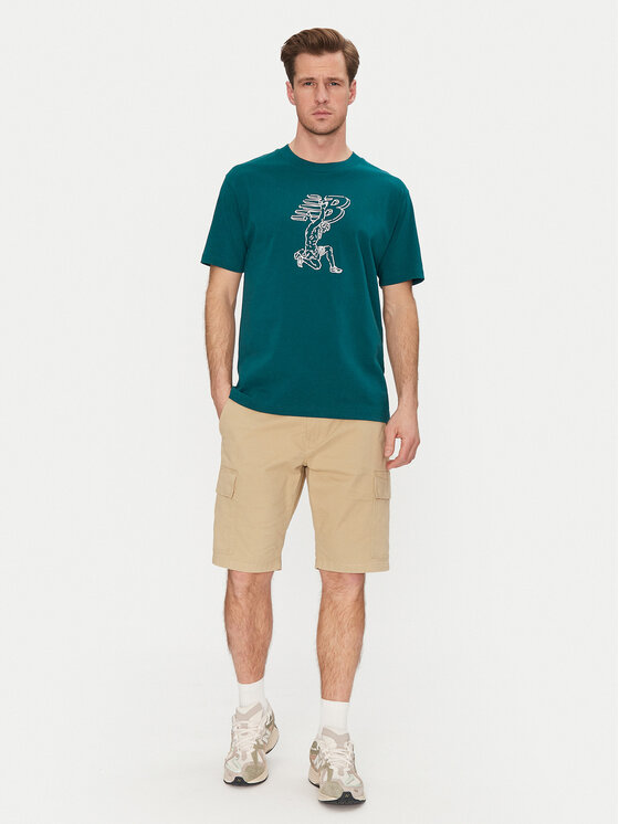 New Balance New Balance Majica MT51978 Zelena Relaxed Fit