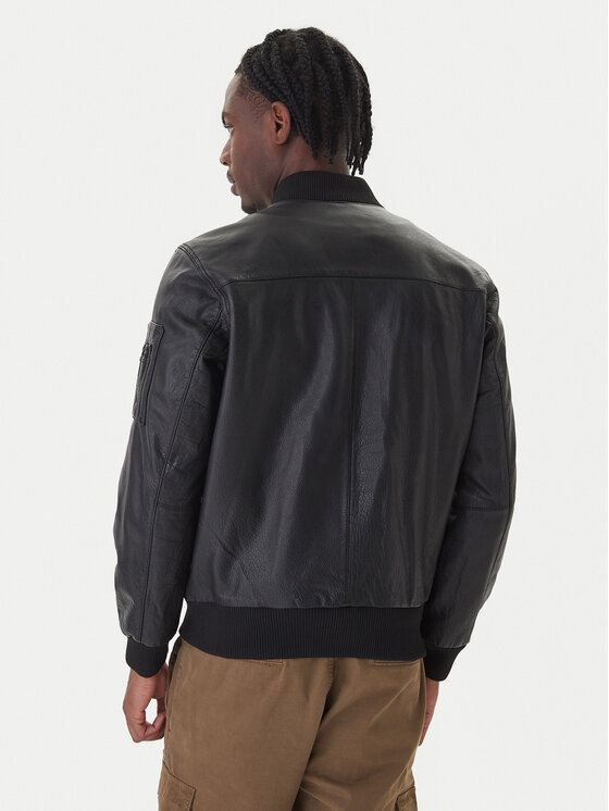 Aeronautica Militare Aeronautica Militare Кожено яке 252PN0958UPL00305 Черен Regular Fit
