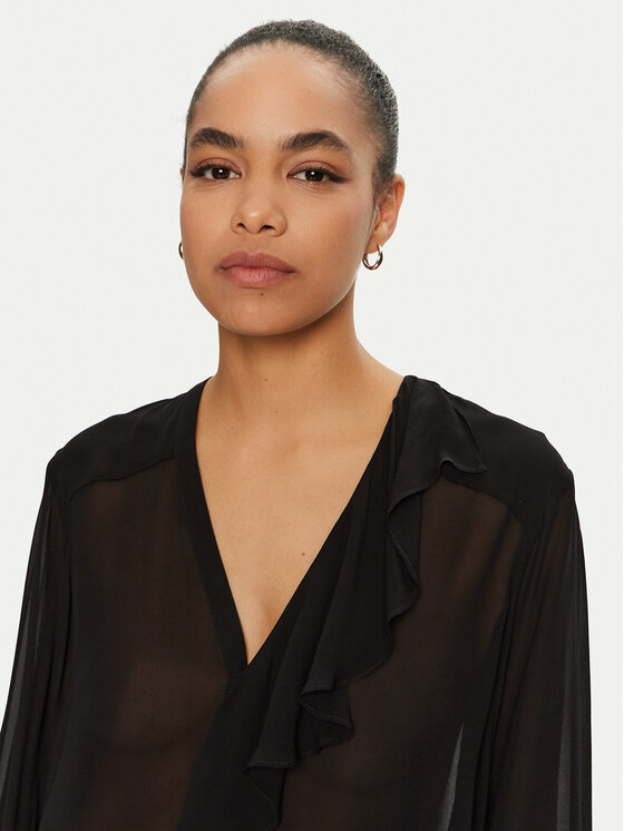 PINKO PINKO Bluzka 102964 A1JZ Czarny Regular Fit