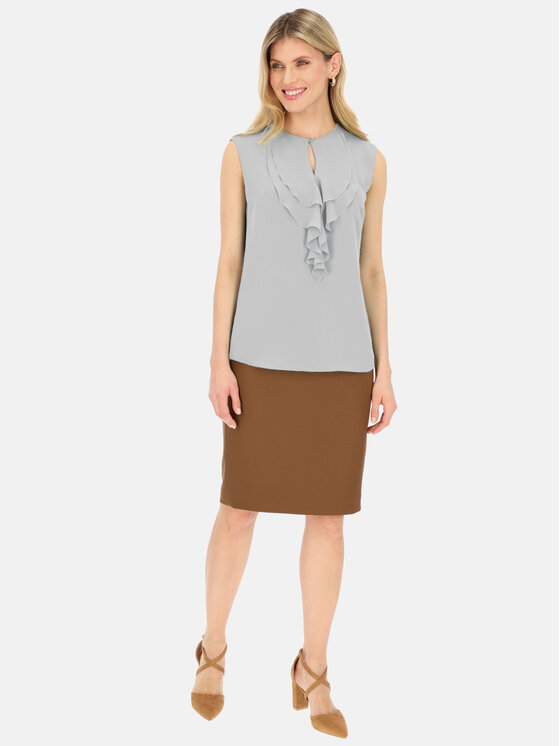 Potis & Verso Potis & Verso Bluzka Oaza Szary Regular Fit