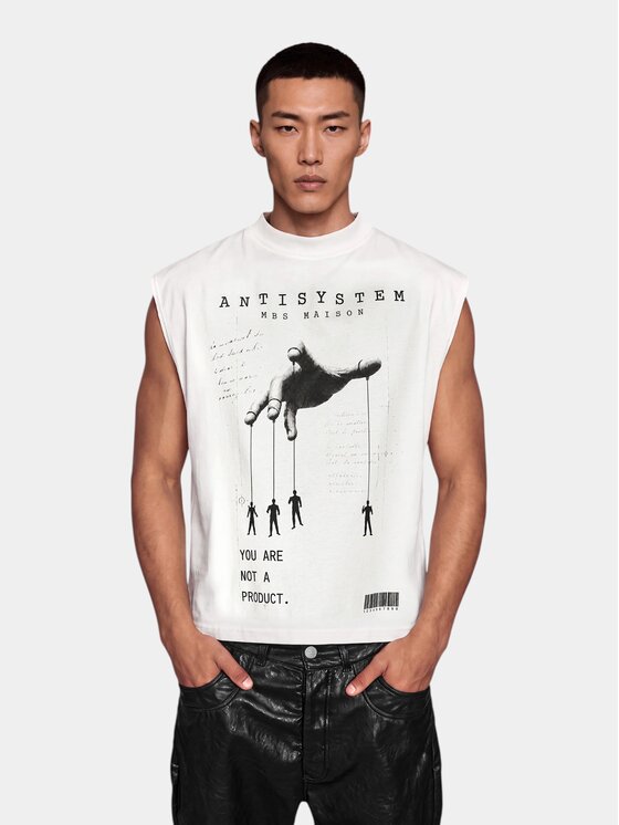 MADE BY SOCIETY MADE BY SOCIETY T-Shirt LOOSE CUT - M17708 Biały Basic Fit