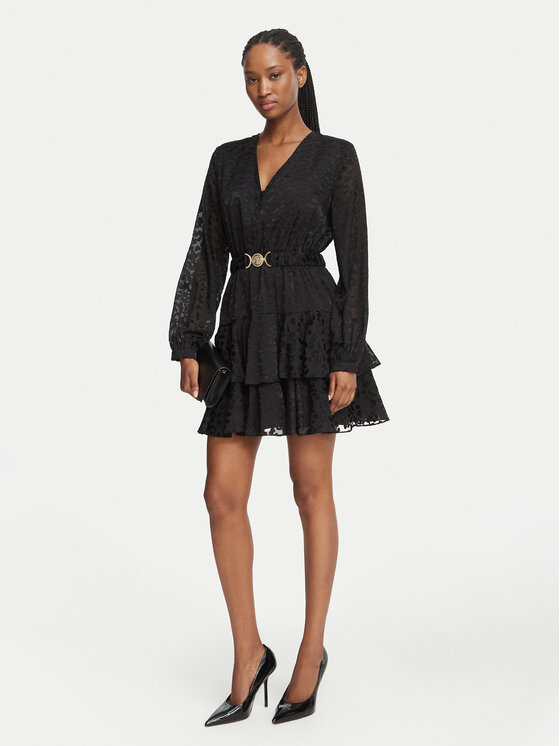 Guess Guess Sukienka koktajlowa W6BK42 W4225 Czarny Regular Fit