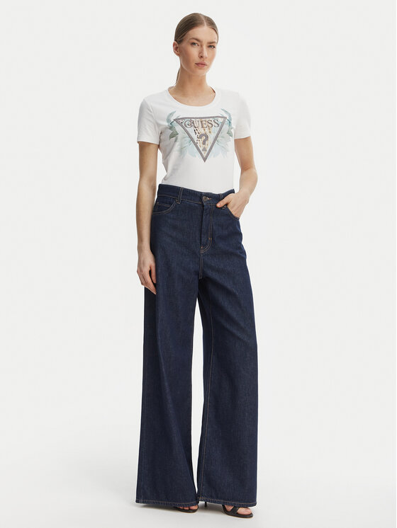 Guess Guess Тишърт W6GI12 K3027 Бял Regular Fit