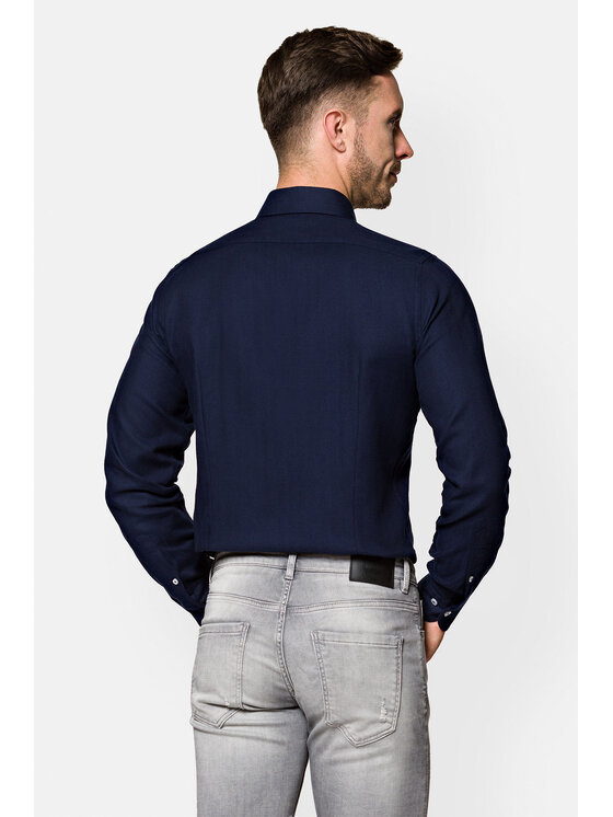 Lancerto Lancerto Koszula Frankie Granatowy Slim Fit
