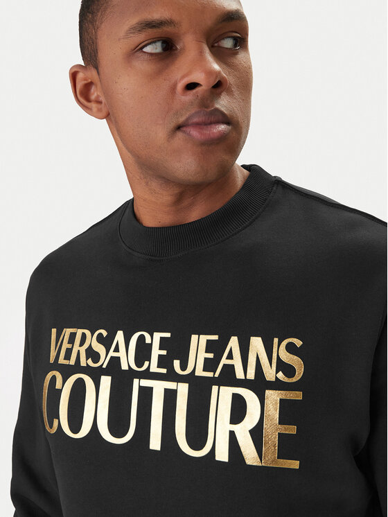 Versace Jeans Couture Versace Jeans Couture Majica dugih rukava 80GAIT00 CF01T Crna Regular Fit