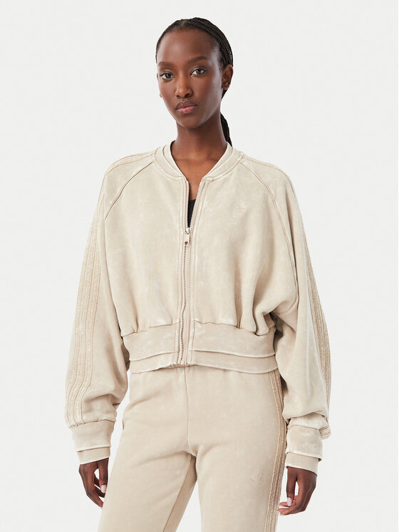 adidas Jopa Sst Double Layered Cropped Track Top KT2228 Bež Regular Fit