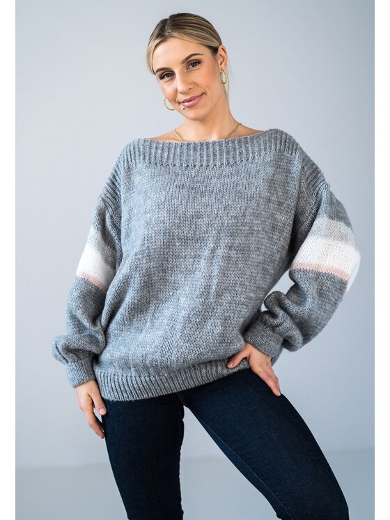 FIGL FIGLFIGL Maglione M909 Grigio Oversize
