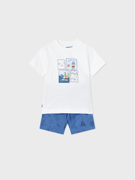 Mayoral Set tricou și pantaloni scurți 1647 Colorat Regular Fit