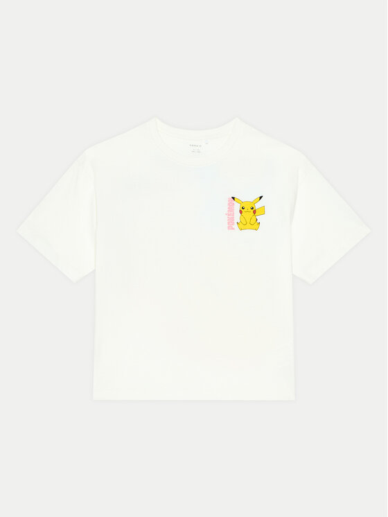 NAME IT T-Shirt 13238555 Biały Relaxed Fit