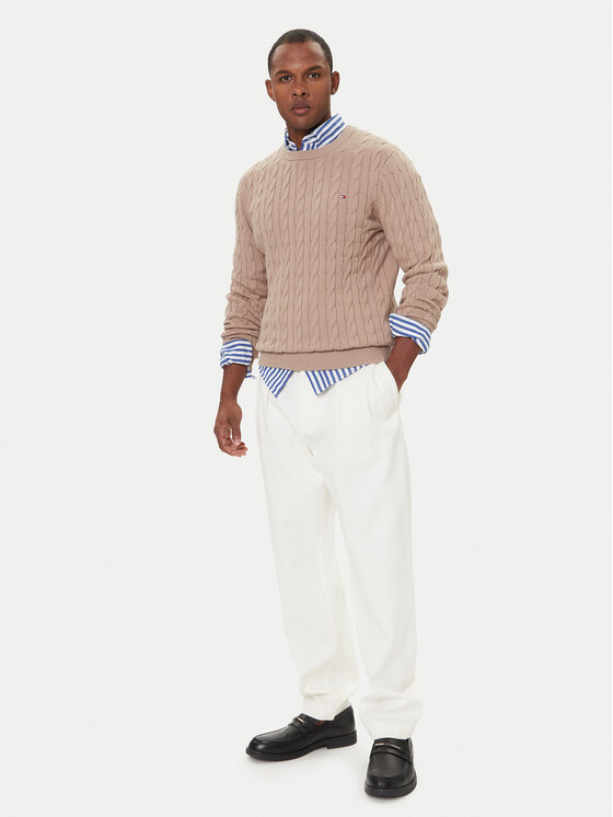 Tommy Hilfiger Tommy Hilfiger Kampsun MW0MW33132 Beež Regular Fit