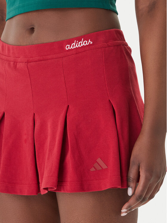 adidas adidas Плисирана пола Seasonal Essentials Colorpop KD3372 Червен Loose Fit