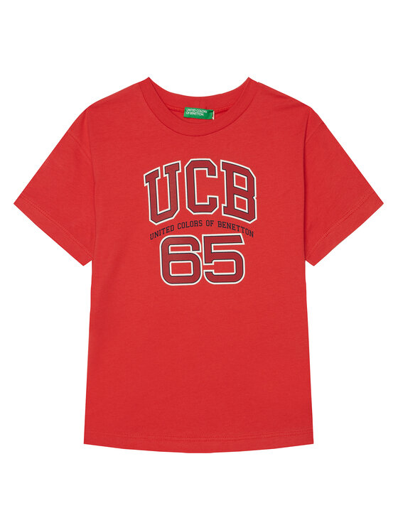 United Colors Of Benetton T-Shirt 3I1XC10OO Czerwony Regular Fit