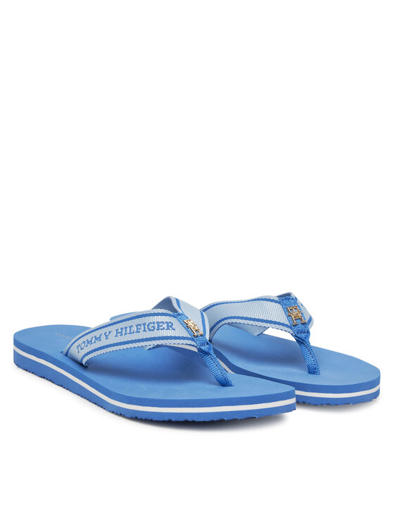 Tommy Hilfiger Tommy Hilfiger Čības uz pirksta Hilfiger Webbing Beach Sandal FW0FW08515 Zils