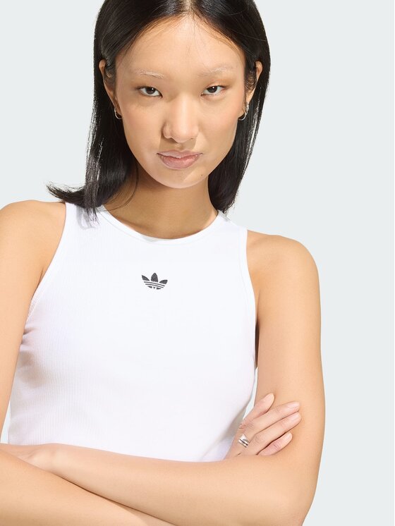 adidas adidas Top 165371 Biały Slim Fit