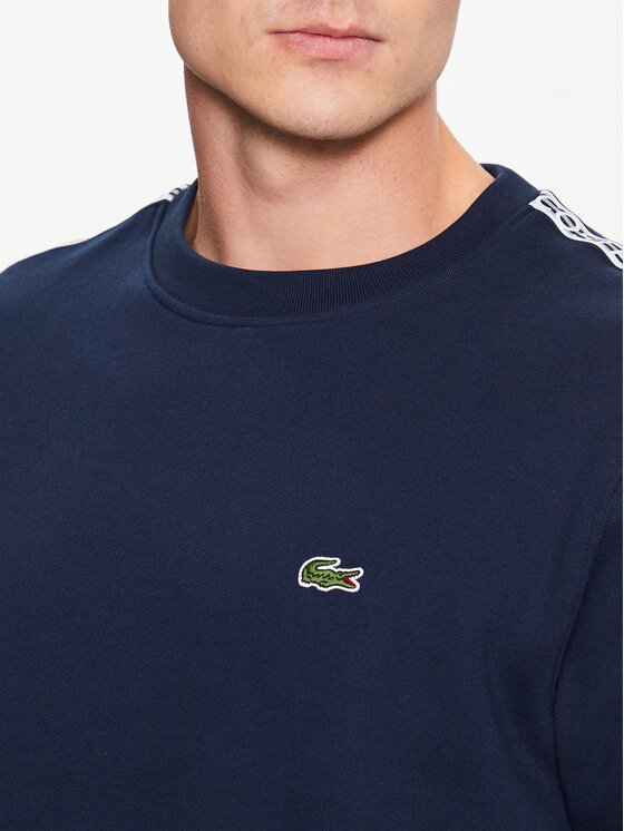 Lacoste navy blue on sale crew neck jumper