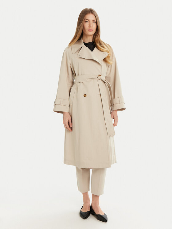 Marella Marella Trench Grolla 2513021051 Bej Regular Fit