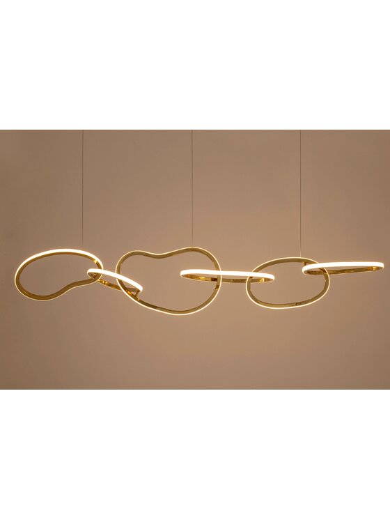 MIAhome MIAhome Lampa wisząca JAZZ 6 złota 155 cm Złoty