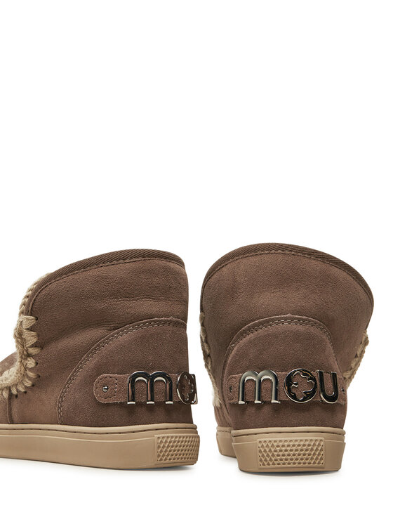 Mou Mou Čizme za snijeg Eskimo Sneaker Big Metal Logo FW111008A Smeđa