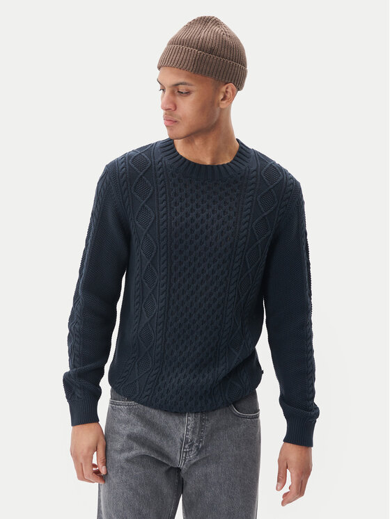 Matinique Matinique Svetr Triton 30207487 Tmavomodrá Regular Fit