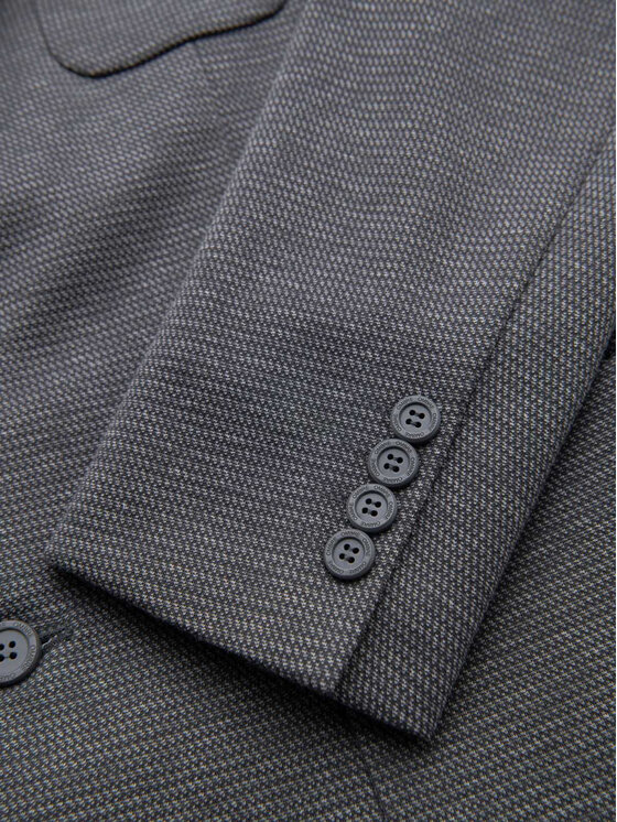 Ombre Ombre Marynarka M171 Szary ciemny Slim Fit