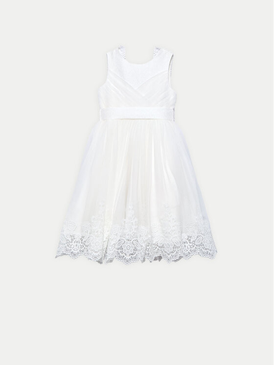 Abel & Lula Abel & Lula Елегантна рокля 5033 Бял Regular Fit