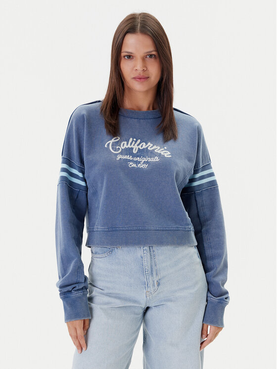 Guess Guess Bluză W5YQ24 K68I4 Albastru Regular Fit