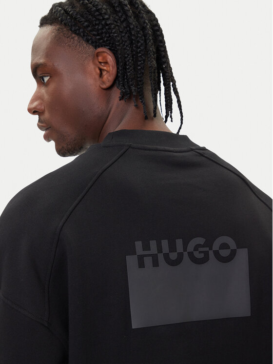 HUGO HUGO Majica dugih rukava Delastcrew 50546672 Crna Relaxed Fit