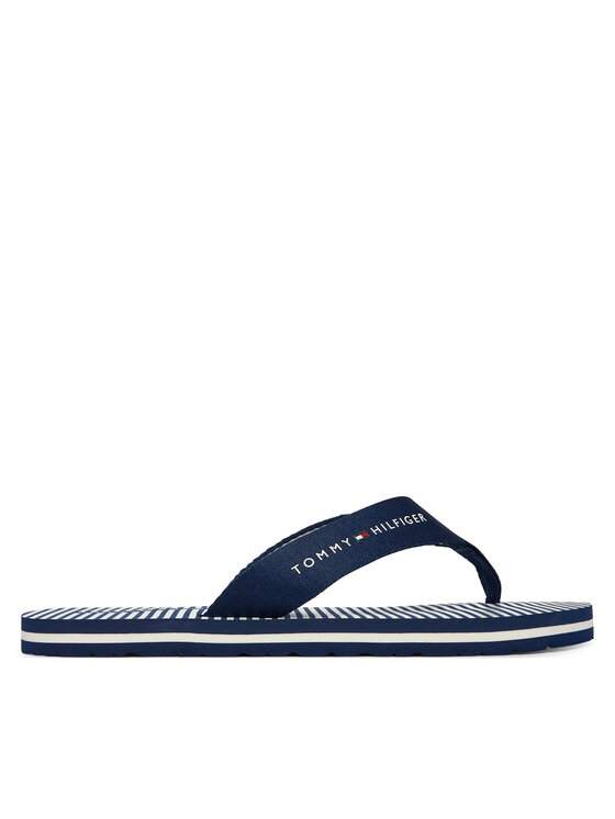 Tommy Hilfiger Tommy Hilfiger Japonki Th Ithaca Stripe Summer Sandal FW0FW09192 Granatowy