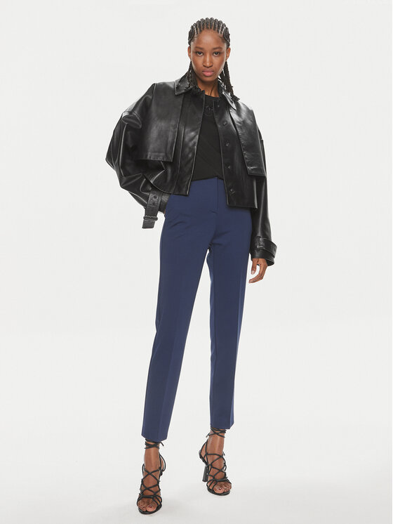 PINKO Pinko Pantaloni din material Bello 100155 A1L4 Bleumarin Slim Fit