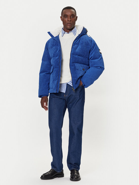 Tommy Hilfiger Tommy Hilfiger Пухено яке MW0MW41361 Син Regular Fit