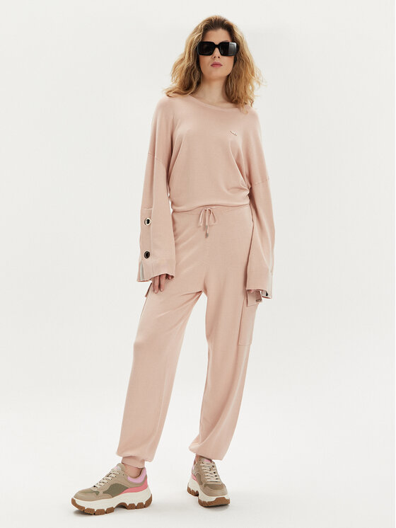 Liu Jo Liu Jo Spodnie dzianinowe Ecs Pant. Maglia Lung TA4044 MS49I Różowy Regular Fit